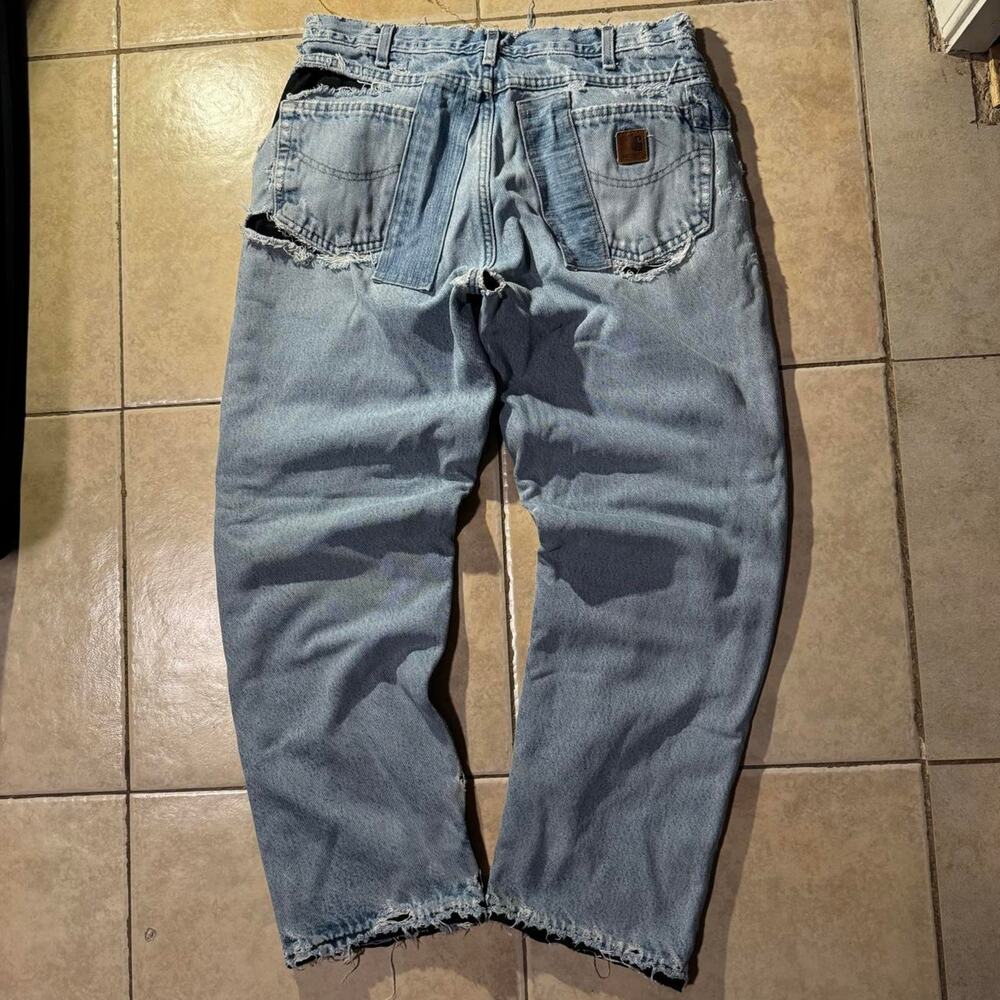 Thrashed vintage 90s lined carhartt Denim jeans Size 34 in mens